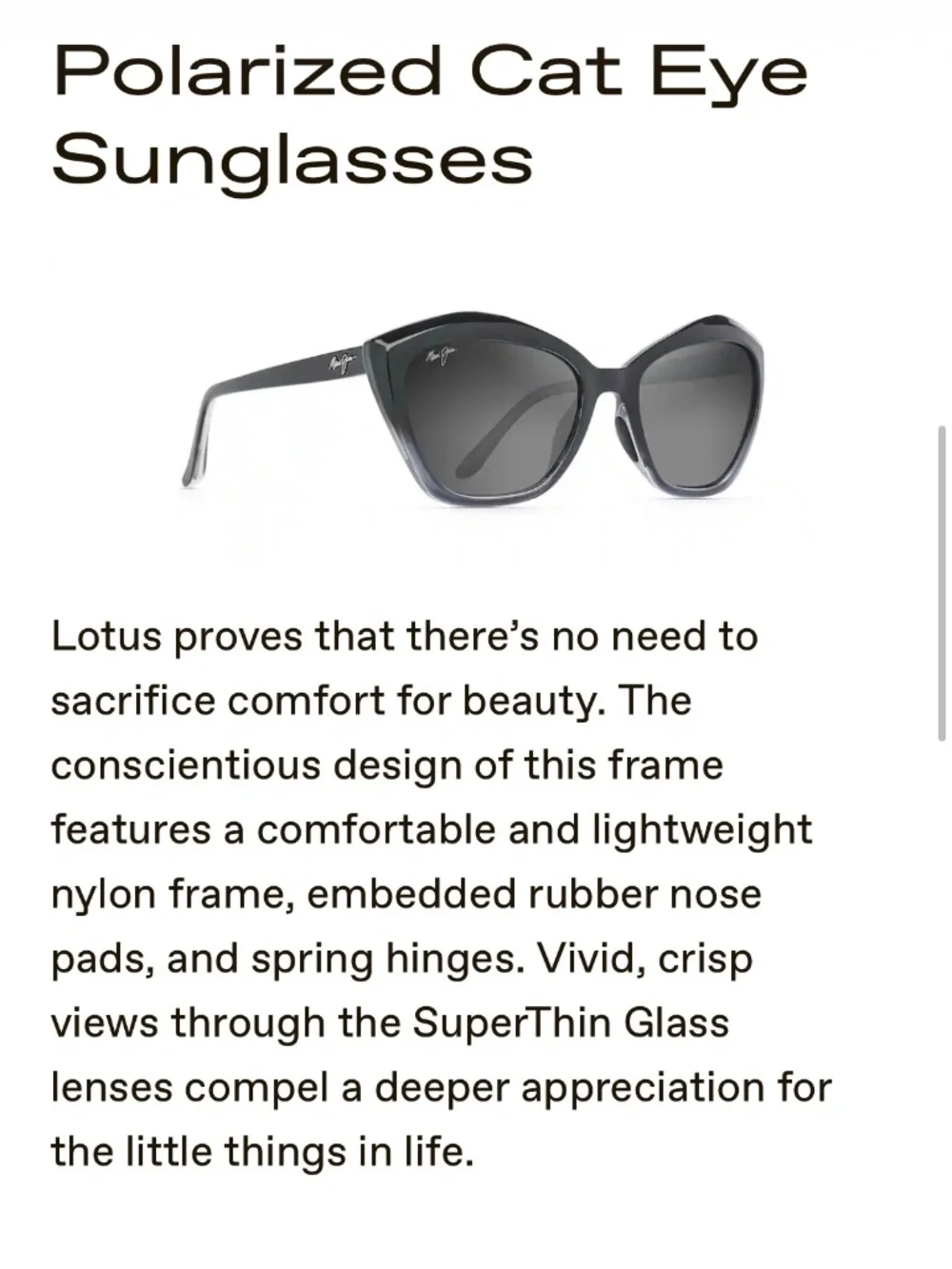 Women’s Lotus Style Maui Jim’s Sunglasses